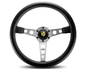 MOMO Prototipo Silver 350 mm Leather Steering Wheel