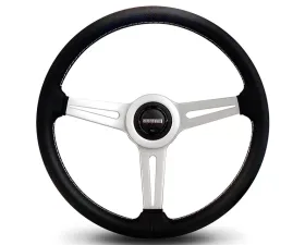 MOMO Retro Black Leather Steering Wheel