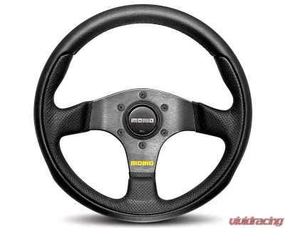 MOMO Team 300mm Black Leather Steering Wheel TEA30BK0B