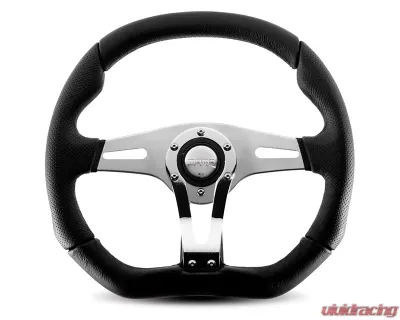 MOMO Trek R Black Leather Steering Wheel - TRK-R35BK0B