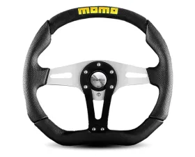 MOMO Trek Black Leather Steering Wheel