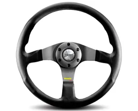 MOMO Tuner 350mm Black | Anthracite Leather Steering Wheel