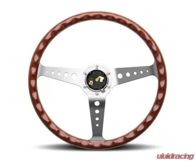 Momo California Wood Mahogany Wood, Polished Spokes - CAL36WD0P