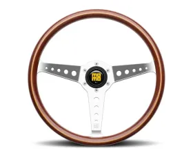 Momo California Wood Mahogany Wood, Polished Spokes