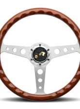 Momo Indy Mahogany Wood, Brushed Aluminum Spokes                                     - IND35MA0P - Image 2