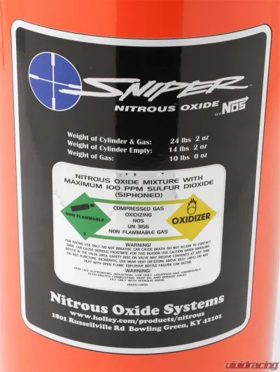 NOS/Nitrous Oxide System 10 LB. BOTTLE - SNIPER ORANGE - 14740NOS