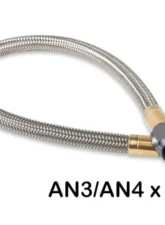 NOS/Nitrous Oxide System S.S. BRAIDED HOSE,4AN TO 3AN,18IN, BLACK                                     - 15345BNOS - Image 2