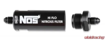 NOS/Nitrous Oxide System 4AN, HI-FLO NITROUS FILTER, BLACK - 15555NOS