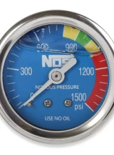 NOS/Nitrous Oxide System GAUGE; N2O BLUE,1-1/2, SS, LIQUID FILLED                                     - 15918NOS - Image 2