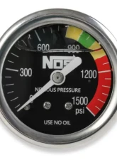 NOS/Nitrous Oxide System GAUGE; N2O BLACK,1-1/2,SS, LIQUID FILLED                                     - 15919NOS - Image 2