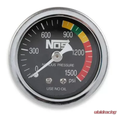 NOS/Nitrous Oxide System GAUGE; N2O BLACK, 1-1/2, S.S.; DRY - 15925NOS