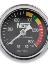 NOS/Nitrous Oxide System GAUGE; N2O BLACK, 1-1/2, S.S.; DRY                                     - 15925NOS - Image 2
