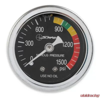 NOS/Nitrous Oxide System GAUGE; N2O BLACK, 1-1/2, SS, SNIPER - 15933NOS