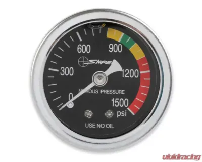 NOS/Nitrous Oxide System GAUGE; N2O BLACK, 1-1/2, SS, SNIPER - 15933NOS
