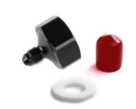 NOS/Nitrous Oxide System 4AN-660 BOTTLE NUT ADAPTER-AL7075-BLACK