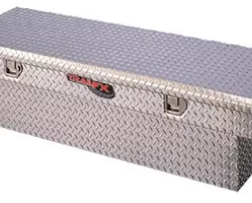 TrailFX Crsovr Angled Sgl Lid Dia Tread Bright Pol Alum 63x19.25x13.5 W/Tray