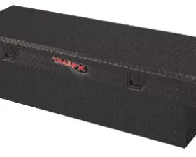 TrailFX Crsovr Angled Sgl Lid Pwdr Ctd Black 16 Gauge Alum 63x19.25x13.5 Cap W/Tray