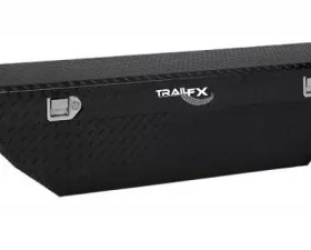 TrailFX Crsovr Angled Sgl Lid Dia Tread Gloss Black Alum 60x19.25x13.5 W/Tray