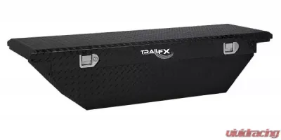 TrailFX Crsovr Angled Sgl Lid Dia Tread Gloss Black Alum 60x19.25x13.5 W/Tray - 120602