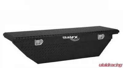 TrailFX Crsovr Angled Sgl Lid Dia Tread Matte Black 16 Gauge Alum 63x19.25x13.5 - 120633