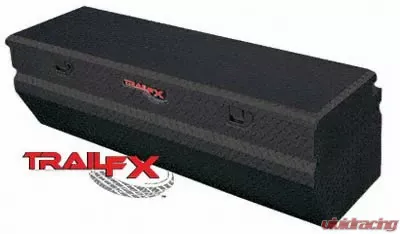 TrailFX Chest Sgl Lid Pwdr Ctd Black 16 Gauge Alum 54x19-7/8x17-1/8 13.5 Cubic Ft Cap - 150562