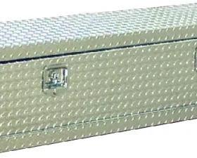 TrailFX Top Mount Sgl Door Dia Tread Bright Pol 16 Gauge Alum 48x13x17 6.3 Cubic Ft Cap