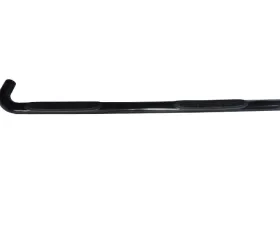 TrailFX 3 Inch Round Bent Pwdr Ctd Black Steel Plastic End Caps Rocker Panel Mount Ford Explorer 2001-2005