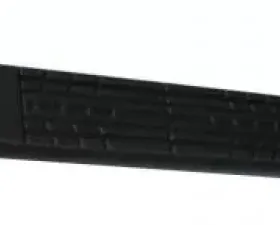 TrailFX 4 Inch Oval Straight Powder Coated Black Mild Steel Rocker Panel Mount Ford F-150 2004-2008
