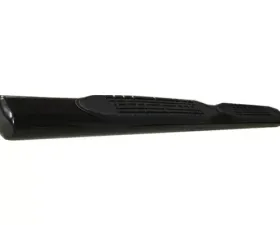 TrailFX 4 Inch Oval Straight Powder Coated Black Mild Steel Rocker Panel Mount Nissan Frontier 2005-2019