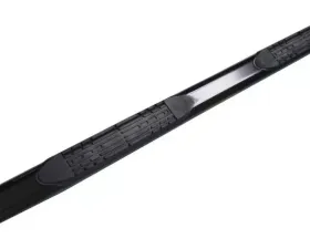 TrailFX 4 Inch Oval Straight Powder Coated Black Mild Steel Rocker Panel Mount Toyota Tacoma