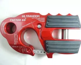 Factor 55 UltraHook Winch Hook W/Shackle Mount Red