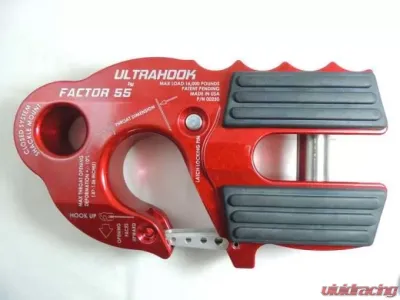 Factor 55 UltraHook Winch Hook W/Shackle Mount Red - 00250-01