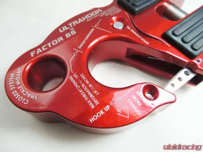 Factor 55 UltraHook Winch Hook W/Shackle Mount Red - 00250-01