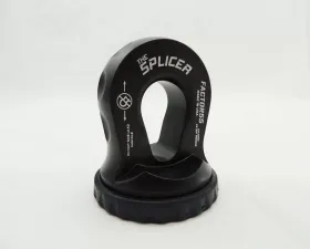 Factor 55 Splicer 3/8-1/2 Inch Synthetic Rope Splice On Shackle Mount Black