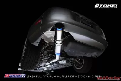 Tomei 4in Full Titanium Super Lightweight Muffler Toyota 80 Supra 2JZ-GE | 2JZ-GTE 1993-2002 - TB6090-TY03A