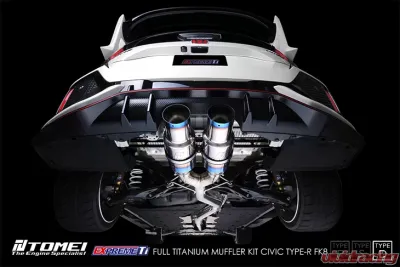 Tomei FK8 Type-D Expreme Ti Full Titanium Muffler Kit Honda FK Civic Type-R 2015-2017 - TB6090-HN06C
