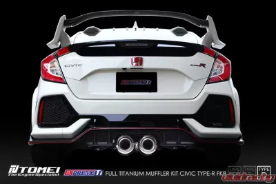 Tomei FK8 Type-D Expreme Ti Full Titanium Muffler Kit Honda FK Civic Type-R 2015-2017 - TB6090-HN06C