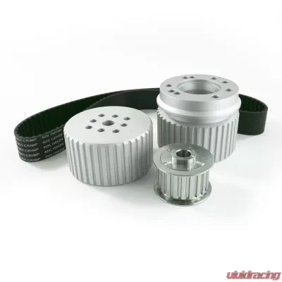 Top Street Performance Gilmer Style Pulley Kit; Billet Aluminum; BBC Water Pump; Satin - 10092