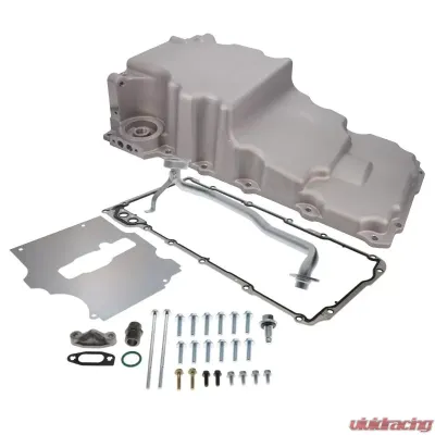 Top Street Performance Oil Pan; Cast Aluminum Low-profile Retro-fit 5.5-Quart; LS; Satin - 81073