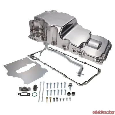Top Street Performance Oil Pan; Cast Aluminum Low-profile Retro-fit 5.7-Quart; LS; Polished - 81075P