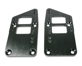 Top Street Performance Engine Mount Adapter Plate; Aluminum LS to SBC/BBC; Black