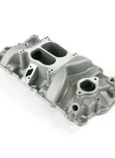 Top Street Performance Intake Manifold; Chevy Small Block Carb. Aluminum Dual Plane; Satin                                     - 82001 - Image 2