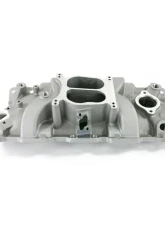 Top Street Performance Intake Manifold; Chevy Small Block Carb. Aluminum Dual Plane; Satin                                     - 82001 - Image 2