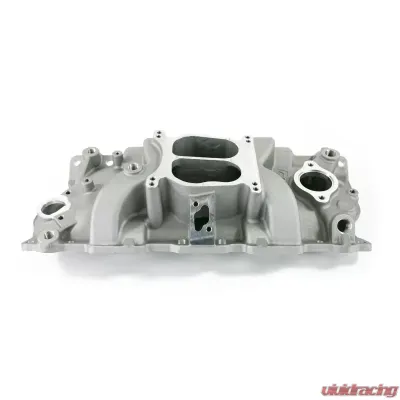 Top Street Performance Intake Manifold; Chevy Small Block Carb. Aluminum Dual Plane; Satin - 82001