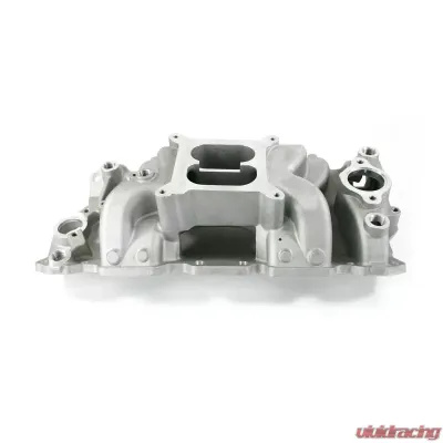 Top Street Performance Intake Manifold; Chevy Small Block Carb. Aluminum Dual Plane Air Gap; Satin - 82026