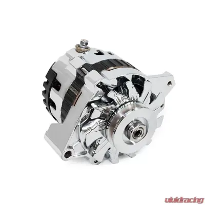 Top Street Performance Alternator; GM CS130 V-Belt 110 Amps; Chrome - ES1002C