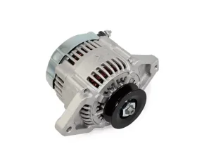 Top Street Performance Alternator; GM Mini Denso Style Race V-Belt 90 Amps; Satin