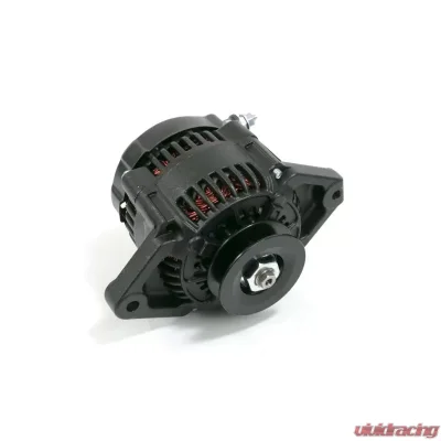 Top Street Performance Alternator; GM Mini Denso Style Race V-Belt 90 Amps; Black - ES1004BK