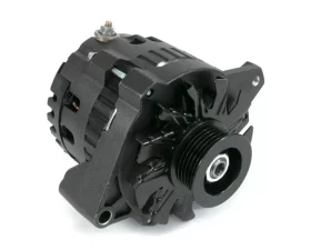 Top Street Performance Alternator; GM CS130 Serpentine Belt 160 Amps; Black