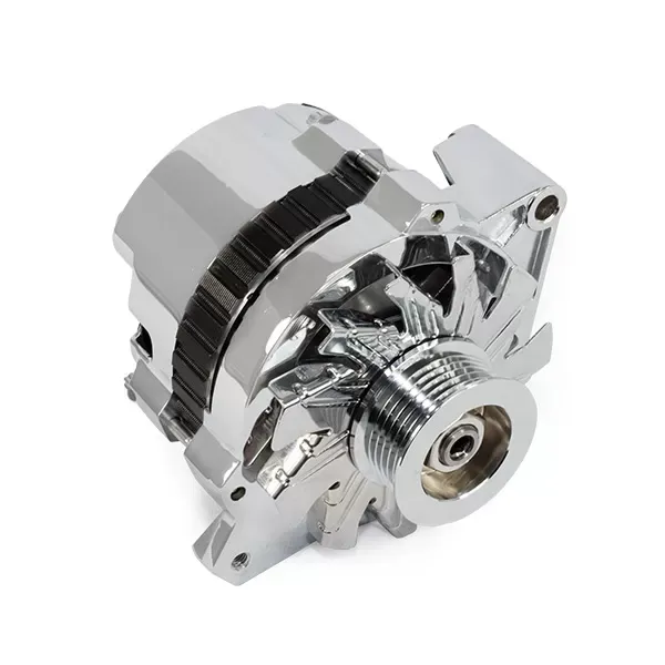 Top Street Performance Alternator; GM CS130 Serpentine Belt 160 Amps; Chrome - ES1006C